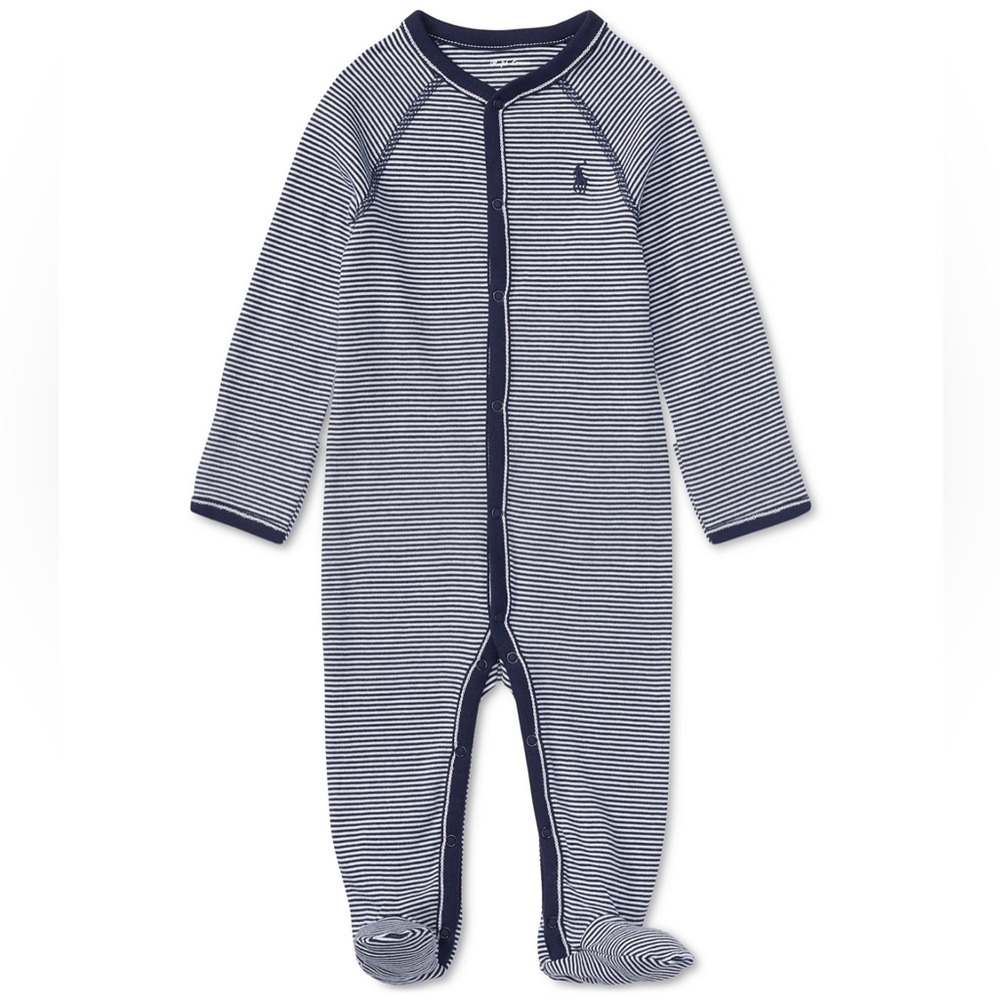 Ralph Lauren Baby Boys Striped Cotton Coverall